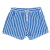 Men Clothing Beach Pants Mens Beach Vacation White Striped Shorts Spring Swimming Trunks with Lining 240321