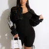 Modebokstäver Tassel Patch Ultrashort Jacket Kvinnor LAPEL Trasiga hål Ytterkläder Kvinnlig singelbröst Cardigan Denim Coat 240321