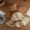 Chapéus de aba larga Chapéus de balde Chapéu de praia adulto feminino protetor solar chapéu simples feminino chapéu de palha verão feminino chapéu de sol dobrável arco chapéu de viagem C24326