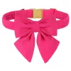 Collars Personlized Unique Style Paws Hot Pink Dog Collar with Bow Tie Set for Small Medium Large Dog Wedding Pet Collar