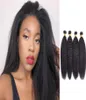 Viya 9a Human Hair Bundles Extensions Cambodian Kinky Straight Yaki Natural Black Color 4 Pieces 6982248