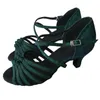 Dance Shoes Elisha Shoe Women's Customized Heel Salsa Latin Open Toe Ballroom Party Wedding Green/Blue Dancing Sandal