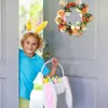 Decorative Flowers 11.81inch Easter Wreath Colorful Eggs Festive Supplies DIY Handcrafted Spring Outdoor For Front Door Wall