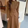 Tvådelklänning Real Po Fall/Winter Style Petite Chiffon Fashionable Slimming Oregelbunden kappa Halvkroppskjol Tvådelar Set