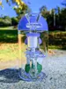 6 Inches Blue Capsule Mushroom Perc Premium Quality Water Pipe Hookah Bubbler Bong with 14mm Bowl