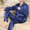 Pigiama da uomo Set Pigiama scozzese a righe in raso Pigiami da notte Pigiami Pigiama Casual Pigiami Homewear 05Sd #