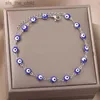 Fußkettchen Edelstahl Evil Eye Armband Damen Emaille Runde Beinkette Blue Evil Eye Knöchelarmband Sommer Strand Fußschmuck GeschenkC24326