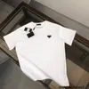 Designer verão novo padrão original p família manga curta solta masculina seda brilho pérola algodão impresso masculino em torno do pescoço de manga curta t-shirt na moda los7