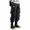 Hip Hop Techwear Pantalon Homme Multi Poches Streetwear Pantalon Cargo Printemps Automne Vintage Harajuku Pantalon Plus Taille 5XL Pantalon de survêtement U6BG #