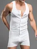 Débardeur d'une seule pièce pour hommes Body Justaucorps Sous-vêtements Lingerie Sexy Sleevel Sports Fitn Combinaison serrée Vêtements de nuit K7uq #