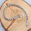 Genuine BOCAI S925 Sterling Silver Bracelets for Men Women Fashion Screw Thread Weaven Twist-chain Punk Vintage Jewelry 240313