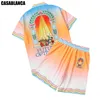 Casablanca shirt Men casual shirt designer mens shirts casablanc shirts Men Women Tshirts harajuku clothes us size M-3XL