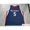 Koszykówka uniwersytecka nosi rzadkie koszulki mężczyzn młode kobiety Vintage Brewster Academy Terrence Clarke High School Phenoms Rozmiar S-5xl Custom i OTTCS