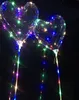 LED Bobo Balloon blinkande lätt hjärtaformad boll transparenta ballonger 3m strängbelysning julfest bröllop dekorationer barn t3927526