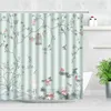 Tende da doccia Scenario in stile cinese Set di tende Fiori Uccelli Cigno Paesaggio Moderno Tessuto impermeabile Decorazioni per il bagno di casa Bagno