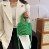 Designer Luxury fashion Tote bags Hollow Knitted Handheld New Womens Bag in Korea Fashion Versatile Candy Color Single Shoulder Crossbody Sweet Beauty Bag