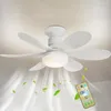 Ceiling Lights E26/27 Socket Fan LED Light Fans With Dimmable 40W/30W White Flat Lamp 3 Speeds Timing For Garage Kitchen Bedroom