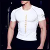 men Tshirt Compri Fitn Tights Running Shirt Gym Blouse Yoga Sport Wear Exercise Muscle Sport Man's T-Shirt m1x5#