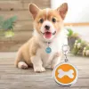 Pet Dog Cat ID Card Pendant Anti-lost Tag Round Shape Bone Nametag Pendants Pets Dogs Tags Engravable Puppy Collar Accessories TH1355
