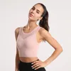 Réservoirs de femmes Soutien-gorge de sport Nude Yoga Gilet double face brossé Lycra Sexy Sling Beauté Femmes Sous-vêtements Retour Fitness Push Up L09