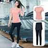 Snelle verzending van nieuwe yogapakset voor damessport, sportschool, ochtendhardlopen, lente-zomer professionele sneldrogende kleding, herfstmode en afslanken