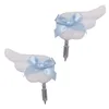 Hair Clips Angel Wing Hairpin Handmade Plush Bowknot Clip Barrettes Headwear