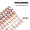 240pcs XS Almond French Tips Fake Nail Tip Short Coffin Matte Press on Nail Pre-french Colored Artificial Nails Extension 240318