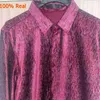 Men's Casual Shirts Velvet Shiny Prom Dance Clothes For Men Luxury Party Mens Dress Spring Long Sleeve Club Blouse 2024