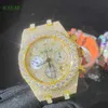 Relógio mecânico personalizado gelado VVS Moissanite Pass Diamond Tester Men Relógio à prova d'água de luxo