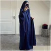 Ethnische Kleidung Einfache Plain Abaya Muslim Langes Kleid Türkei Dubai Afrika Ramadan Islamische Mode Frauen Lose Robe Drop Lieferung Appare Ot0Ni