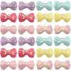 Köpek giyim 100pcs payetler stil bowknot evcil hayvan saç yayları küçük köpekler için lastik bant ile dekorasyon