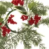 Candle Holders Silk Flower Ring Rustic Wreath Artificial Eucalyptus Leaves Garland For Fireplace Banquet Decor