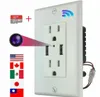 Hidden micro monitor nanny camera WiFi AC wall socket with 32G memory card for remote viewing1147848