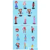 アニメマンガワンピースパープルハロウィーン人形魔法の置物6PCSモデルおもちゃの子供漫画のフィギュアポッセヴィンテージドロップ配信dhrce