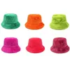 et Chapeaux Nouvelle couleur unie fourrure artificielle hiver seau chapeau femmes de haute qualité chapeau chaud en plein air femmes Panama chapeau soleil HatC24326