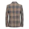 Ny herrjacka herrjacka brittisk vanlig väv affärs axel rem set mens kläder conuntos de blazer b1f1732 240326