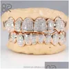 Bedelarmbanden Bereal Sieraden 18K Vergulde Moissanite Tanden Grillz Onzichtbaar Met Princess Cut 925 Sier Vvs Aangepaste Hip Hop Iced Ou Otbmc