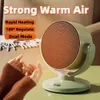 Mini chauffage, chauffage rapide, tête secouante à grand angle, très silencieux, double mode vent froid et chaud, matériau ignifuge, chauffage en céramique PCT
