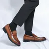 Scarpe eleganti Moda classica da uomo in pelle da lavoro Slip-on Mocassini da ufficio per matrimoni sociali Neri da guida