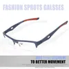 Armação de óculos esportivos TR90 ultraleve, armação de óculos de miopia, silicone ultramacio, antiderrapante, proteção para os pés, basquete