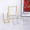 Hooks Iron Art Display Stands Storage Rack Metal Easel Stand For Po Picture Frame Oil Painting Plate Book Organizer Shelf Holder