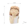 Vases Girl Head Planter Flowerpot Craft Desk Pen Holder Figurine Decorative Bonsai Pot For Gift Bedroom Bar Kitchen Home Decorations