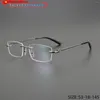 선글라스 프레임 남성 림없는 처방 안경 클래식 패션 디자이너 브랜드 티타늄 컴퓨터 읽기 광학 레트로 여성 고급 눈