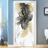 Stickers 3D Deursticker Behang Tropische Bladeren Marmeren Poster Woonkamer Keuken PVC Waterdichte Stickers Zelfklevende Deurmuurschildering