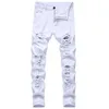 Pantalons en denim pour hommes élégants Pantalons en denim serrés déchirés Homme Low Rise Butt Sknniy Jeans Vêtements pour hommes bon marché Free Ship X8yd #