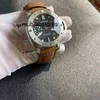 Klockor för män Titta på superdykningsdesigner Lysande rörelse helt automatisk mekanisk simning Sapphire LeatherPaner Watch