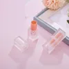 Vorratsflaschen 10 Stück 30 Stück 12,1 mm leere Lippenstiftröhre Orange Klar Frost Quadratisch Lip Blam Selbstgemachtes kosmetisches Verpackungsmaterial Nachfüllbar