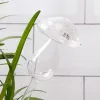 Latas 2 uds globos de autorriego de plantas, forma creativa de hongo, dispositivo de riego de vidrio, alimentador de agua de flores, accesorios de jardín