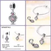 Pietre preziose sciolte Argento sterling 925 Classico viola retrò a forma di cuore Ciondoli con motivo a angelo di loto adatti a braccialetti originali fai-da-te