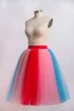 Misshow Rainbow 4 Layers Skirt Puffy Soft Tulle Petticoat For Party Dance Ballet Costume Short Tutu Dress Underskirt